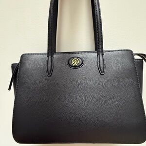 Tory Burch Black Leather Tote Bag NEW without tag